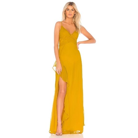 New Nicholas x Revolve 100% silk tie front Gown - Picture 2 of 12